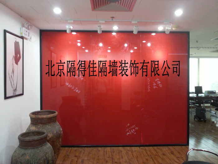 烤漆玻璃logo墙